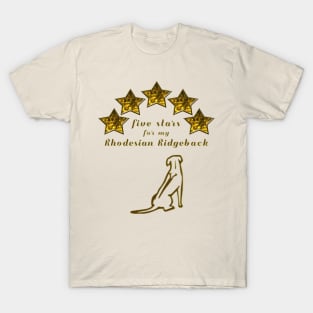 Rhodesian Ridgeback Five Stars T-Shirt